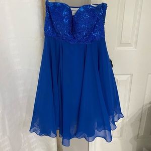 blue james madison homecoming dress